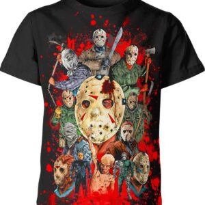 Killer Puzzle – Jason Voorhees all over print T-shirt