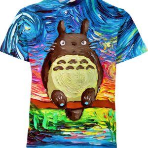 van Gogh Totoro all over print T-shirt