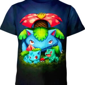 Bulbasaur Ivysaur Venusaur from Pokemon T-shirt