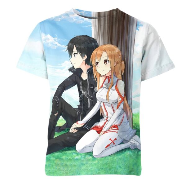 Kirito Kazuto Kirigaya And Yuuki Asuna From Sword Art Online T-shirt
