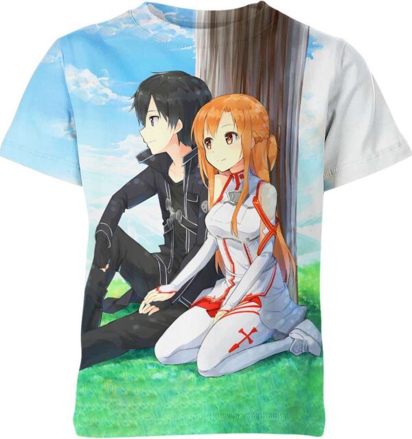 Kirito Kazuto Kirigaya And Yuuki Asuna From Sword Art Online T-shirt