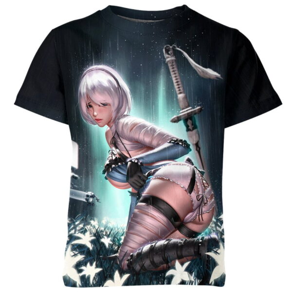 2B Ahegao Hentai From Nier Automata T-shirt