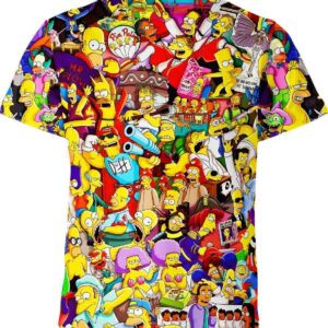 Family Simpsons all over print T-shirt