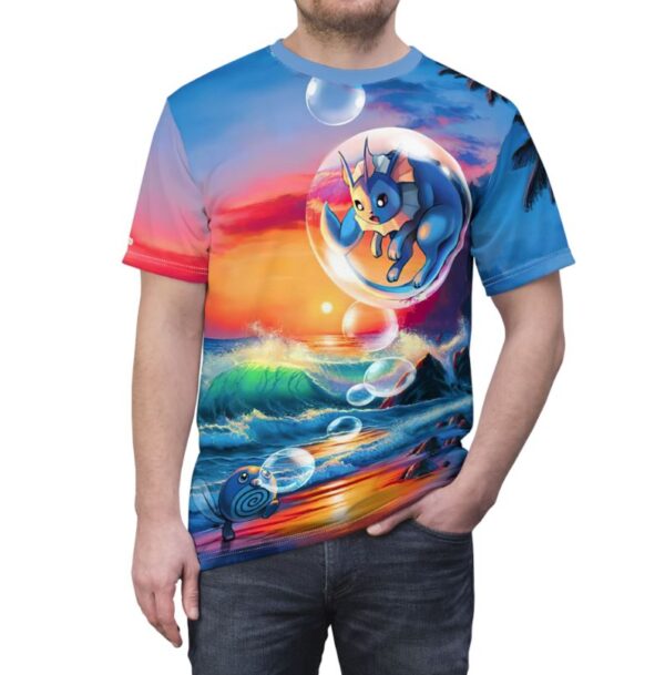 Vaporeon And Poliwag From Pokemon T-shirt