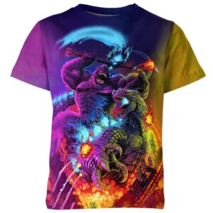 Battle to The Death – Godzilla all over print T-shirt