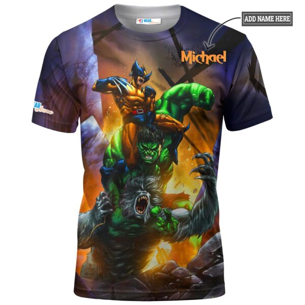 Wolverine Hulk Wendigo Marvel Comics T-shirt