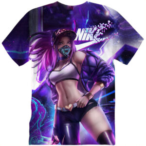 Customized LOL Akali League Of Legends KDA Akali Tshirt Anime Fan Adult And Kid Tshirt