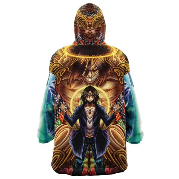 Trippy Eren Yeager Attack on Titan  Oversized Blanket Hoodie