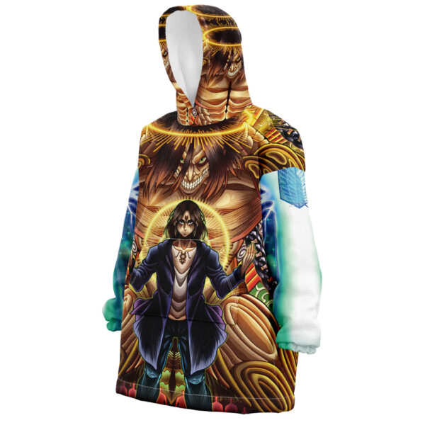 Trippy Eren Yeager Attack on Titan  Oversized Blanket Hoodie