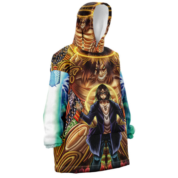 Trippy Eren Yeager Attack on Titan  Oversized Blanket Hoodie