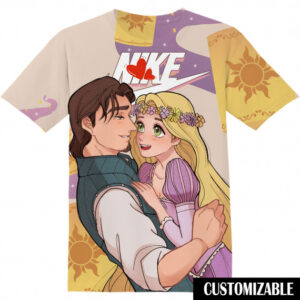 Customized Disney Tangled Rapunzel and Eugene Tshirt Adult And Kid Tshirt