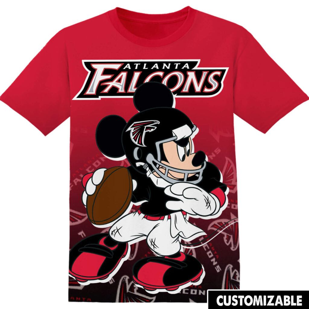 Customized NFL Atlanta Falcons Mickey Tshirt Adult And Kid Tshirt