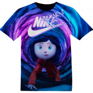 Customized Cartoon Gift Coraline Tshirt Adult And Kid Tshirt