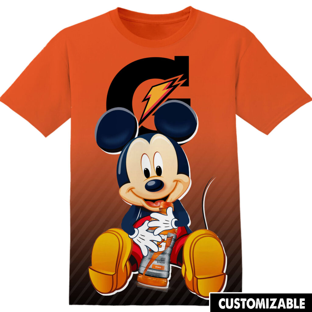 Customized Gatorade Mickey Tshirt Adult And Kid Tshirt