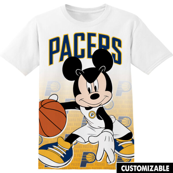 Customized NBA Indiana Pacers Disney Mickey Tshirt Adult And Kid Tshirt