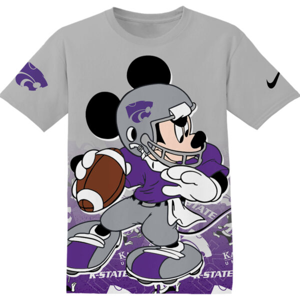 Customized NCAA Kansas State Wildcats Mickey Tshirt Adult And Kid Tshirt