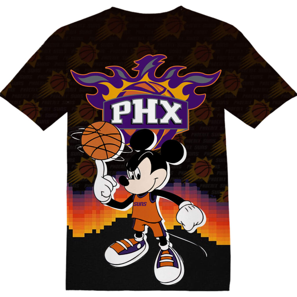 Customized NBA Phoenix Suns Mickey Tshirt Adult And Kid Tshirt