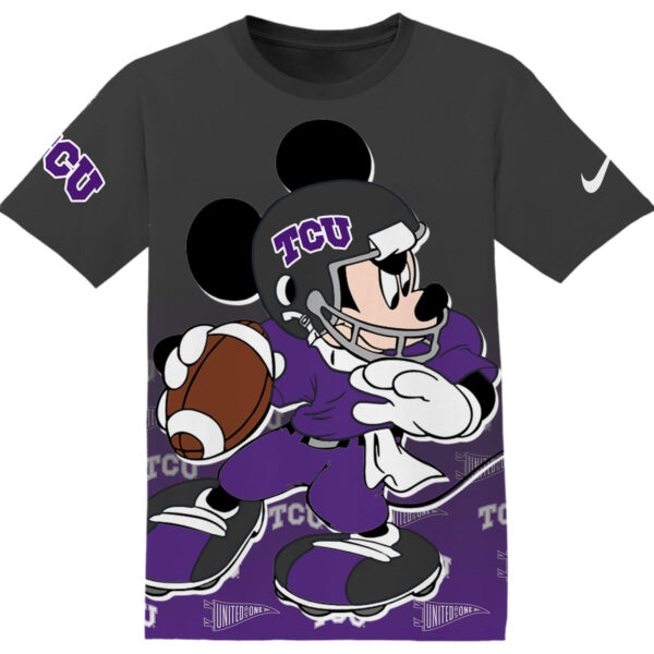Customized NCAA TCU Horned Frogs Mickey Tshirt Adult And Kid Tshirt