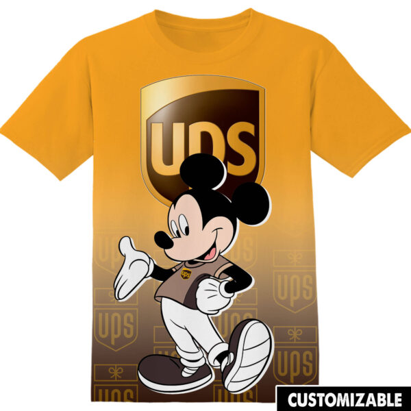 Customized UPS Disney Mickey Tshirt Adult And Kid Tshirt
