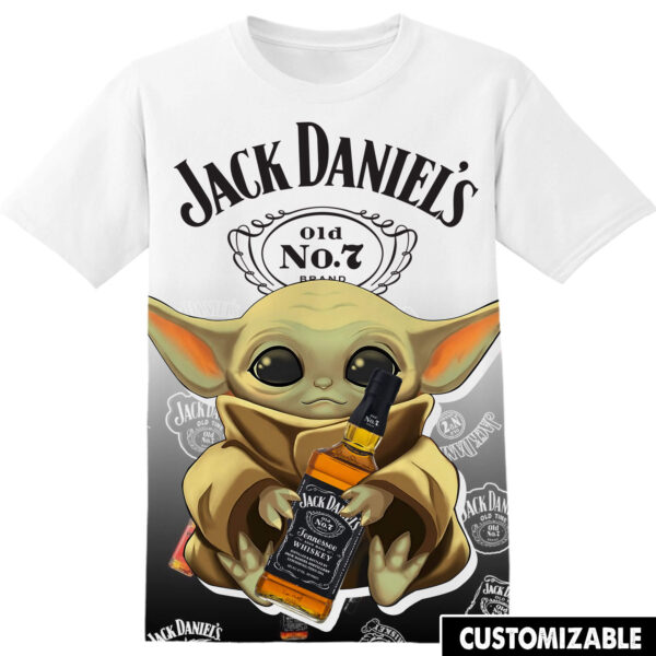 Customized Jack Daniels Star Wars Yoda Tshirt Adult And Kid Tshirt