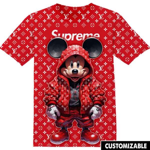 Customized Gift For Cartoon Lover Mickey Mouse Disney Red SP Adult And Kid Tshirt HG