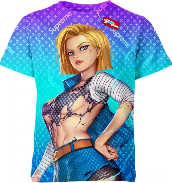 Android 18 Shirt, Dragon Ball Shirt, Anime Shirt, 18+ Shirt, Hentai Shirt, Ahegao Shirt
