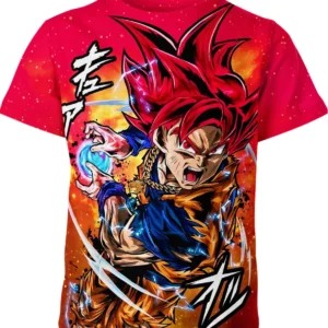 Goku Shirt, Super Saiyan God Shirt, Dragon Ball Shirt, Anime Shirt