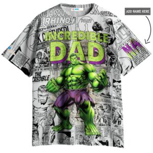 Incredible Hulk Dad Shirt, Hulk Marvel Comics T-shirt