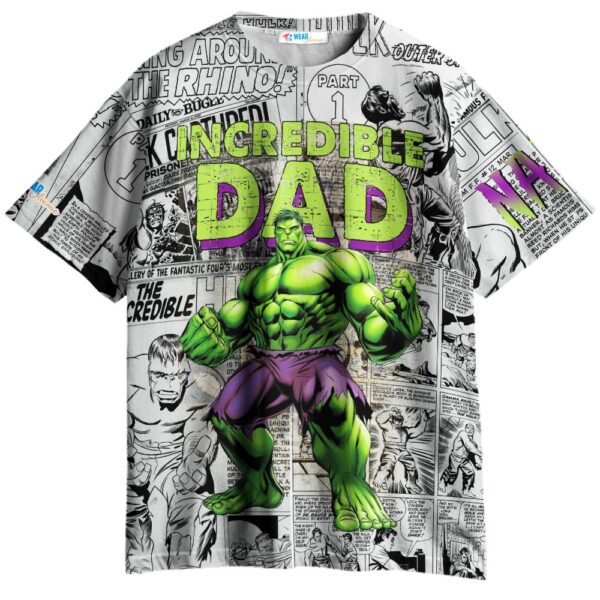 Incredible Hulk Dad Shirt, Hulk Marvel Comics T-shirt